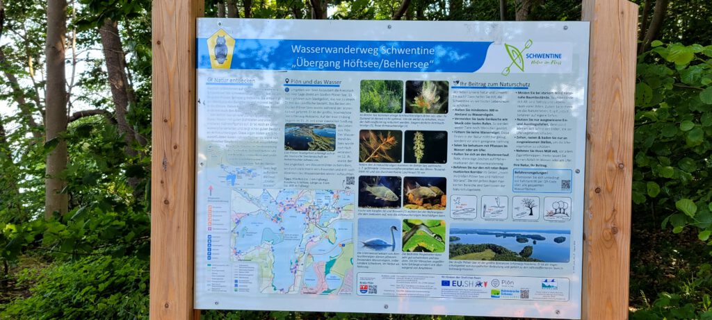 Infotafel Wasserwanderweg Schwentine