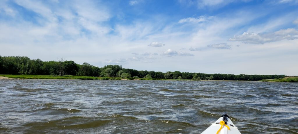 Kajaktour-Oder - Gegenwind / Kabbelwasser